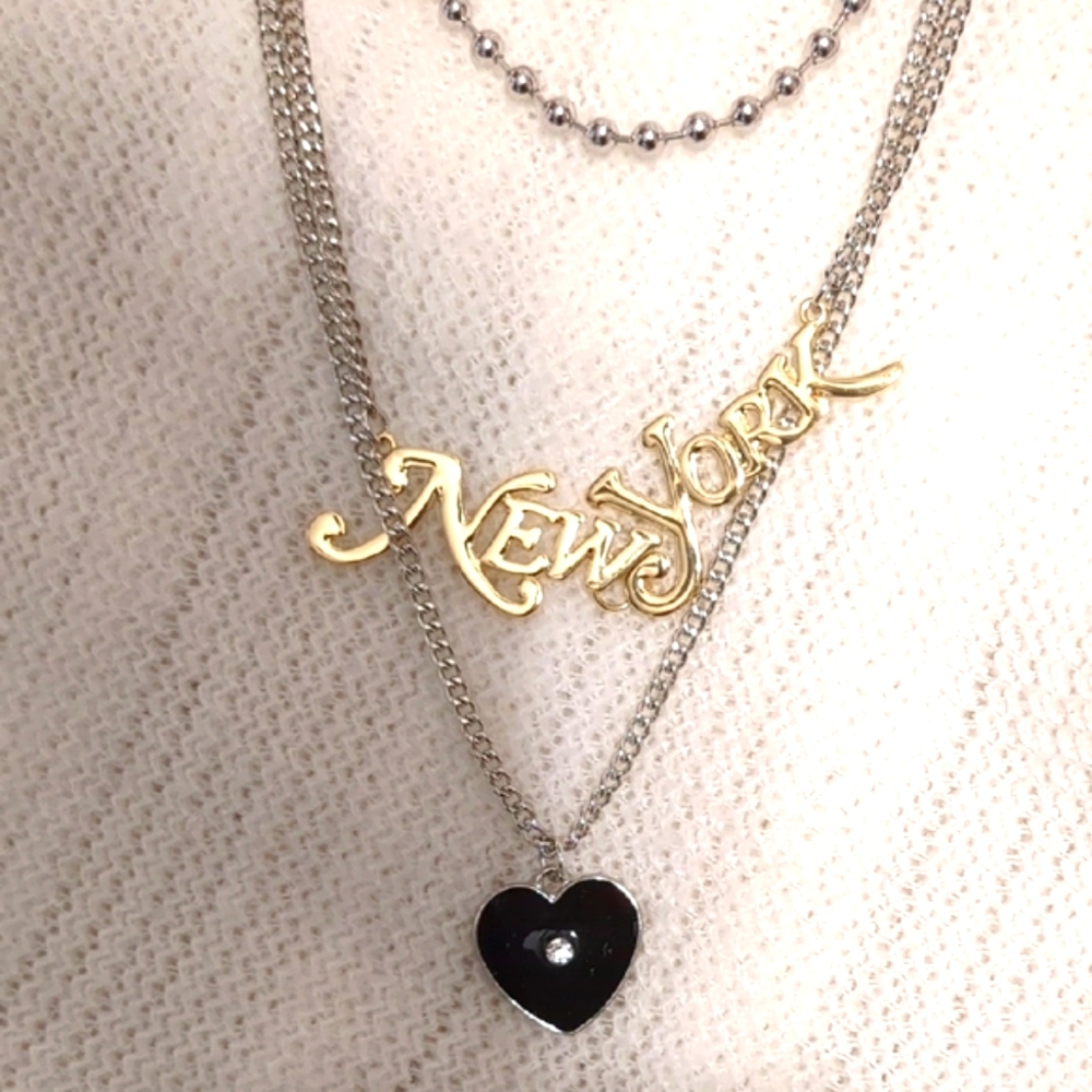 AKIRA Silver and Gold Layered Necklace Collection - Picture 4 of 5